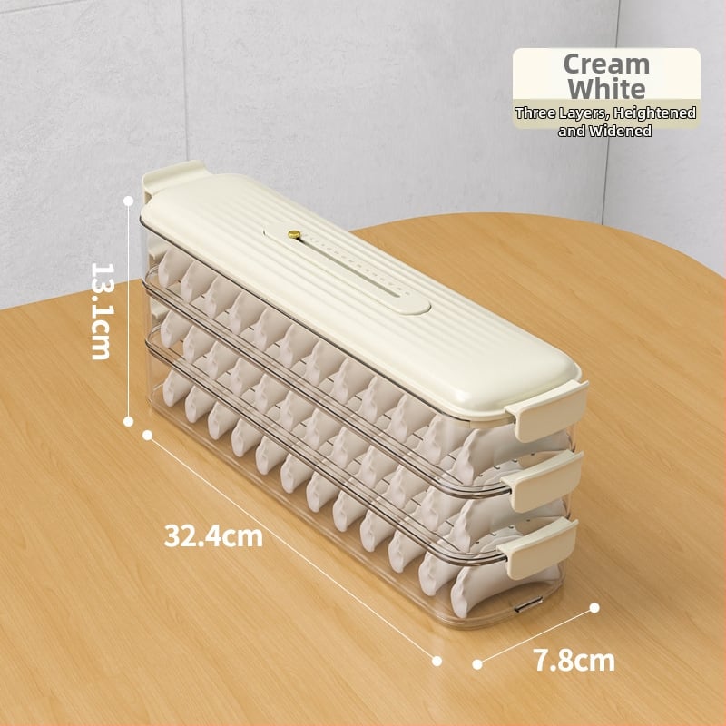 Кутия за съхранение на кнедли, многослойна, от хранително-пластмасов материал, с уплътнение, преносима