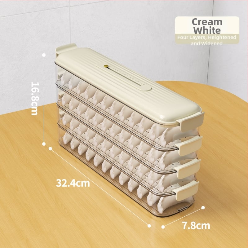 Кутия за съхранение на кнедли, многослойна, от хранително-пластмасов материал, с уплътнение, преносима