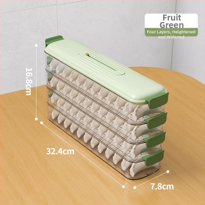 Кутия за съхранение на кнедли, многослойна, от хранително-пластмасов материал, с уплътнение, преносима