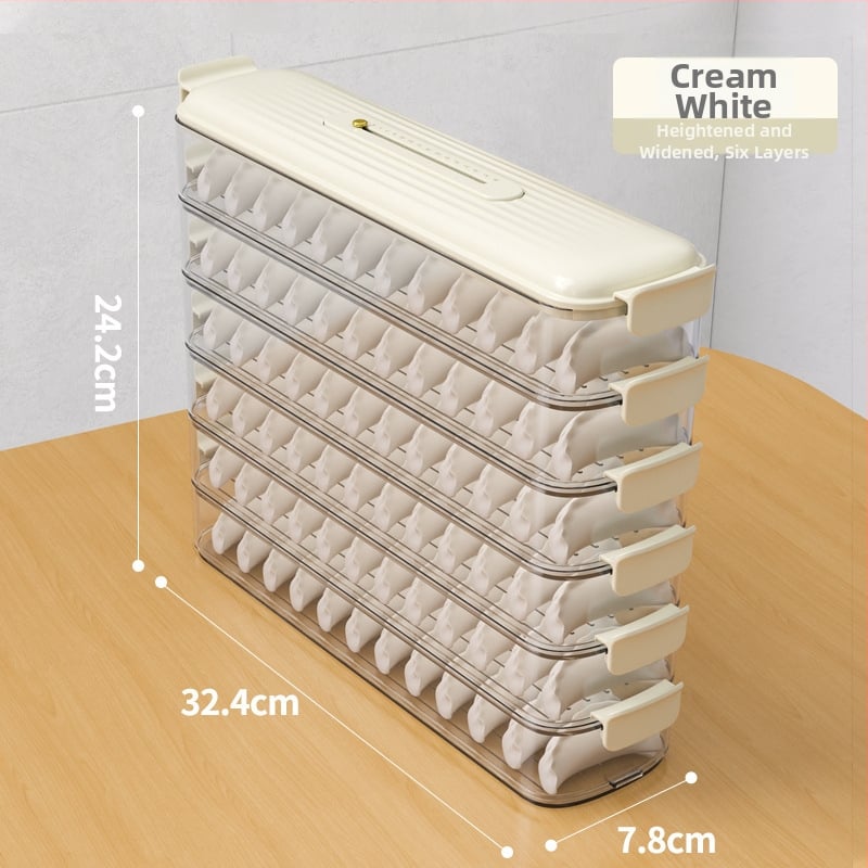 Кутия за съхранение на кнедли, многослойна, от хранително-пластмасов материал, с уплътнение, преносима