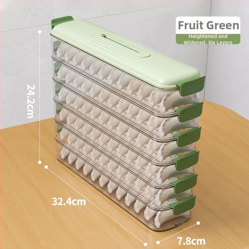 Кутия за съхранение на кнедли, многослойна, от хранително-пластмасов материал, с уплътнение, преносима