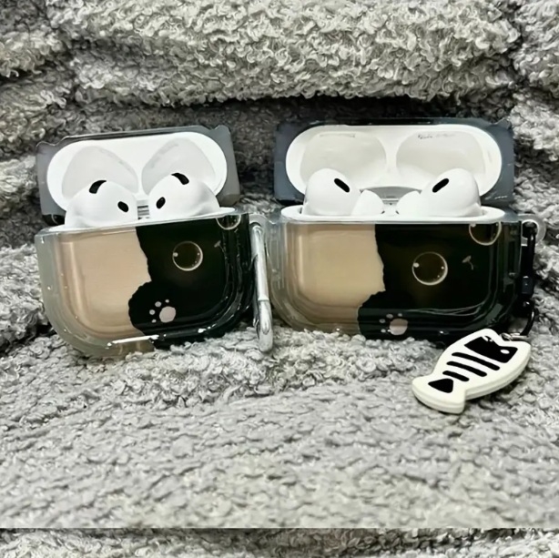 Θήκη προστασίας AirPods Pro με σχέδιο γάτας, TPU υλικό, χαρακτική εκτύπωσης, για Apple AirPods Pro γενιά 2–4 (κωδ. d8)