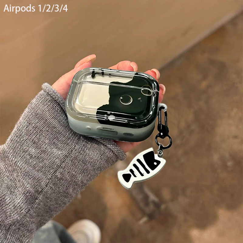 Θήκη προστασίας AirPods Pro με σχέδιο γάτας, TPU υλικό, χαρακτική εκτύπωσης, για Apple AirPods Pro γενιά 2–4 (κωδ. d8)