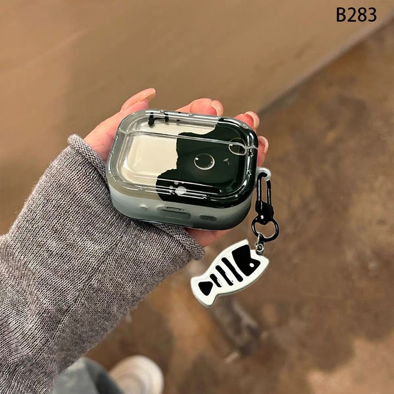 Θήκη προστασίας AirPods Pro με σχέδιο γάτας, TPU υλικό, χαρακτική εκτύπωσης, για Apple AirPods Pro γενιά 2–4 (κωδ. d8)