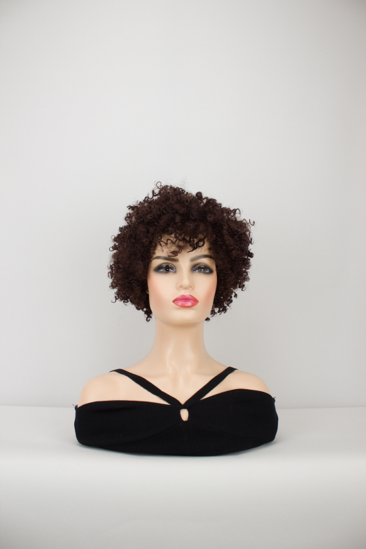 Hangyu Technology paróka – afrikai göndör haj spirál permellel, magas hőmérsékletű rostból, modell 3068B, hővel festhető