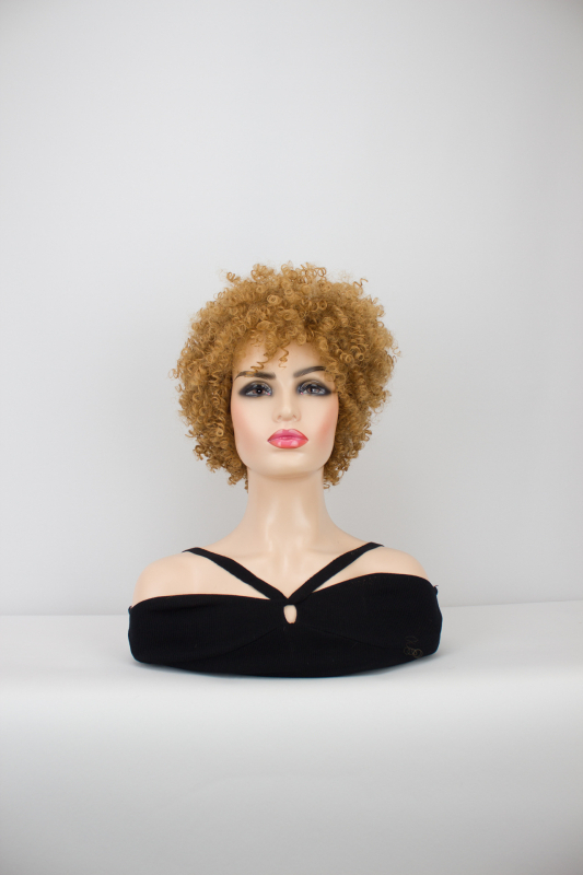 Hangyu Technology paróka – afrikai göndör haj spirál permellel, magas hőmérsékletű rostból, modell 3068B, hővel festhető