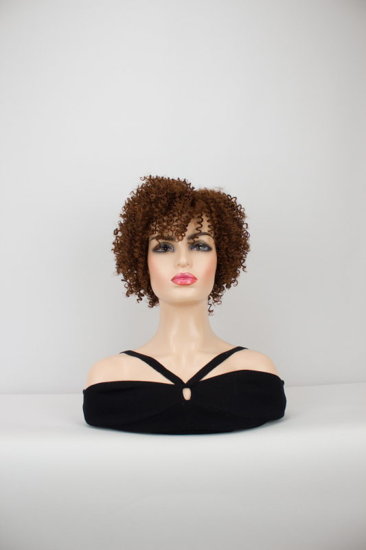 Hangyu Technology paróka – afrikai göndör haj spirál permellel, magas hőmérsékletű rostból, modell 3068B, hővel festhető