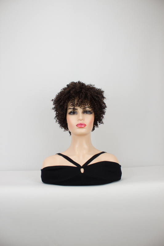 Hangyu Technology paróka – afrikai göndör haj spirál permellel, magas hőmérsékletű rostból, modell 3068B, hővel festhető