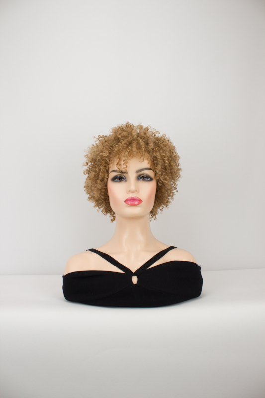 Hangyu Technology paróka – afrikai göndör haj spirál permellel, magas hőmérsékletű rostból, modell 3068B, hővel festhető