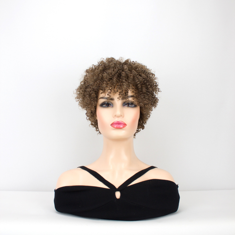 Hangyu Technology paróka – afrikai göndör haj spirál permellel, magas hőmérsékletű rostból, modell 3068B, hővel festhető