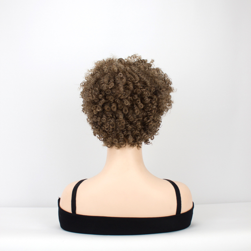 Hangyu Technology paróka – afrikai göndör haj spirál permellel, magas hőmérsékletű rostból, modell 3068B, hővel festhető