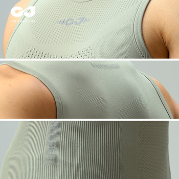 Ανδρικό κοντομάνικο fitness τοπάκι χωρίς ραφές, διαπνέον, γρήγορο στέγνωμα, απομάκρυνση υγρασίας, ελαφριά συμπίεση