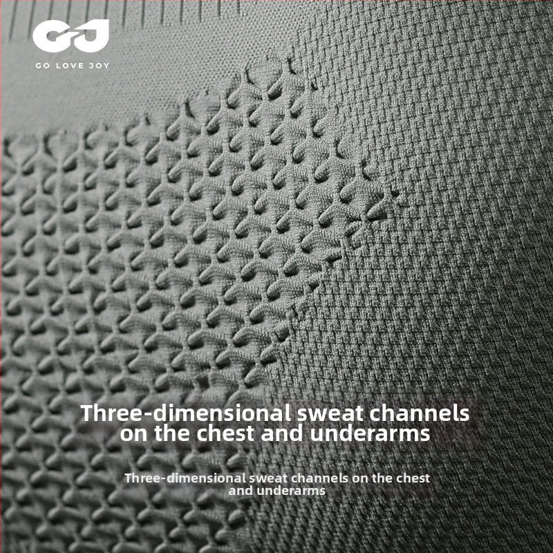 Ανδρικό κοντομάνικο fitness τοπάκι χωρίς ραφές, διαπνέον, γρήγορο στέγνωμα, απομάκρυνση υγρασίας, ελαφριά συμπίεση