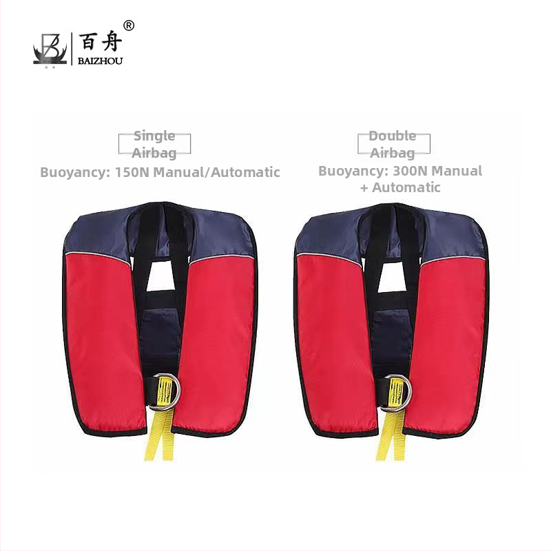 Hundred Boats CCS certifikovaná nafukovacia záchranná vesta s dvojitými airbagmi, nepremokavý Oxford materiál