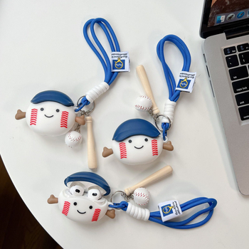 TPU védőtok Huawei FreeBuds 5i/6i és FreeBuds 4e/7i Baseball Clip – matt felület, kézzel készített, rajzfilm-stílus