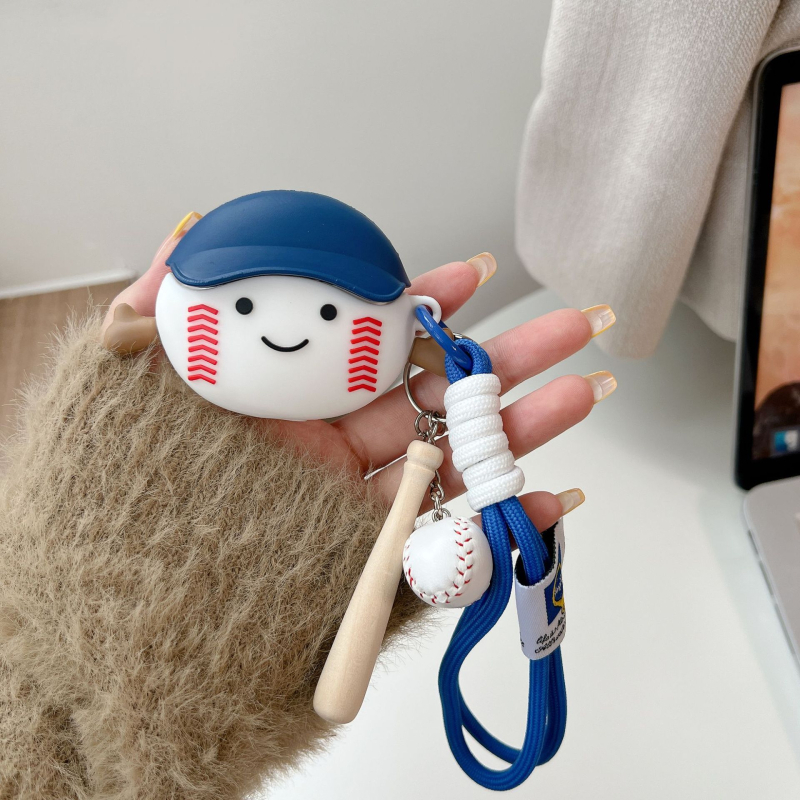 TPU védőtok Huawei FreeBuds 5i/6i és FreeBuds 4e/7i Baseball Clip – matt felület, kézzel készített, rajzfilm-stílus