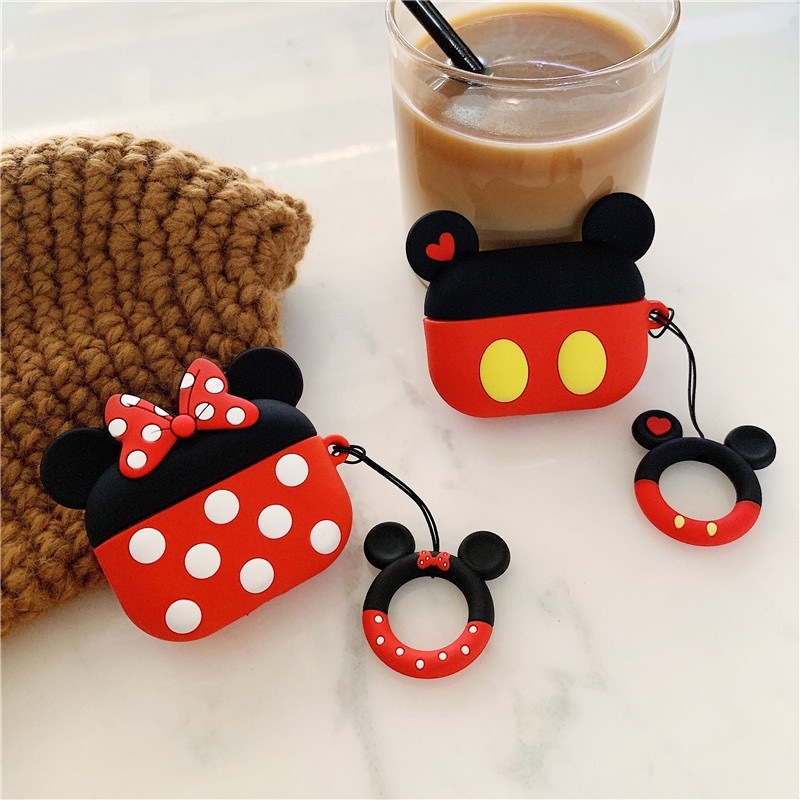 AirPods Pro silikon torbica s Minnie/Mickey dizajnom — mekano kućište, injekcijsko lijevanje, kompatibilan s Apple