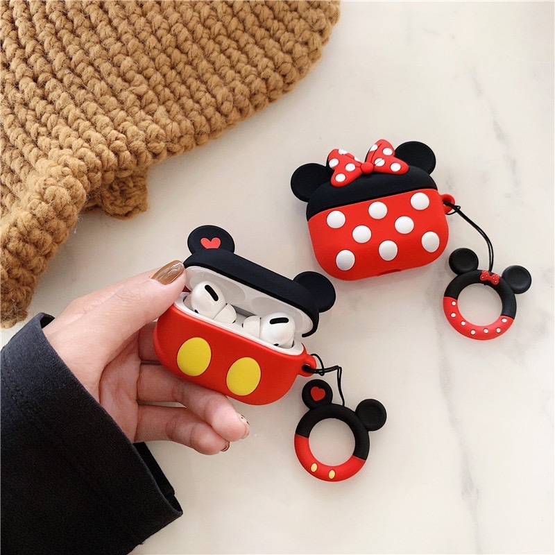 AirPods Pro silikon torbica s Minnie/Mickey dizajnom — mekano kućište, injekcijsko lijevanje, kompatibilan s Apple
