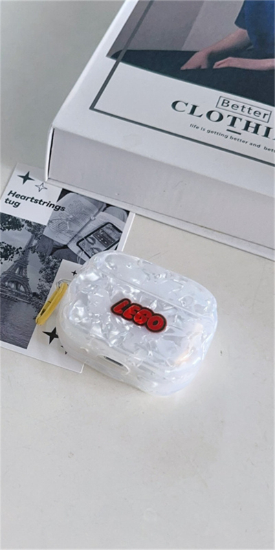 Silikonska futrola za AirPods s ugraviranim šablonom školjke, mekani crtani stil, za Apple AirPods