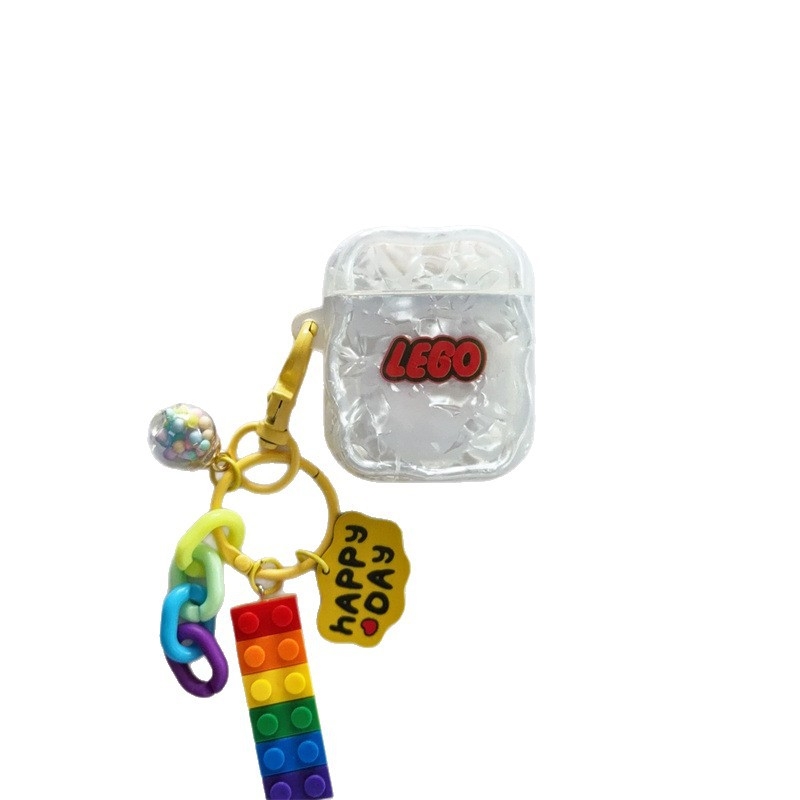 Silikonska futrola za AirPods s ugraviranim šablonom školjke, mekani crtani stil, za Apple AirPods