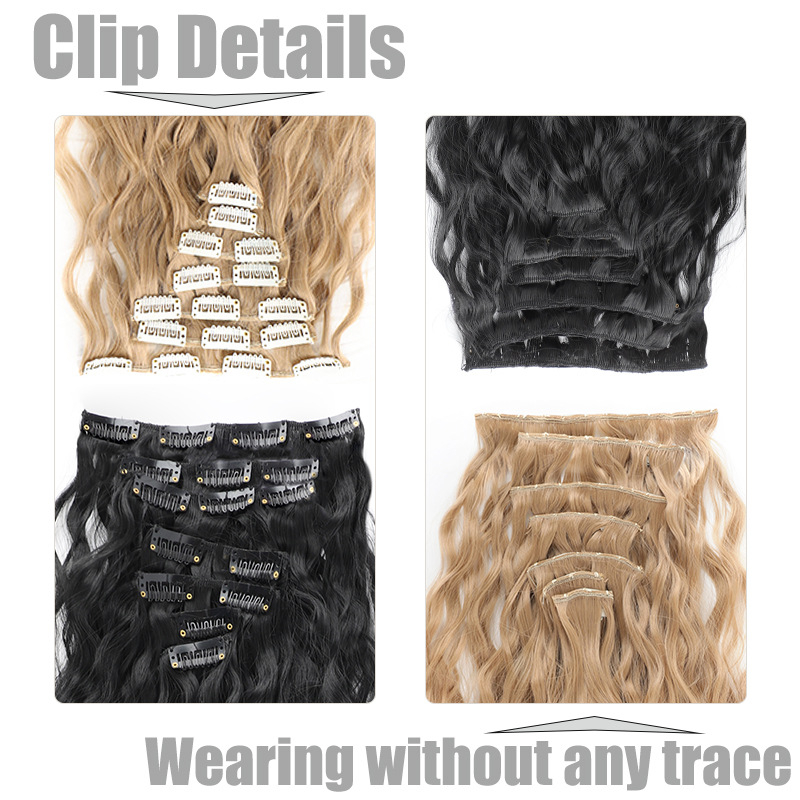 Perika, set od 7 komada SW302, vlakna otporna na visoke temperature, mehanička obrada, bojenje bez topline, voluminozna perika