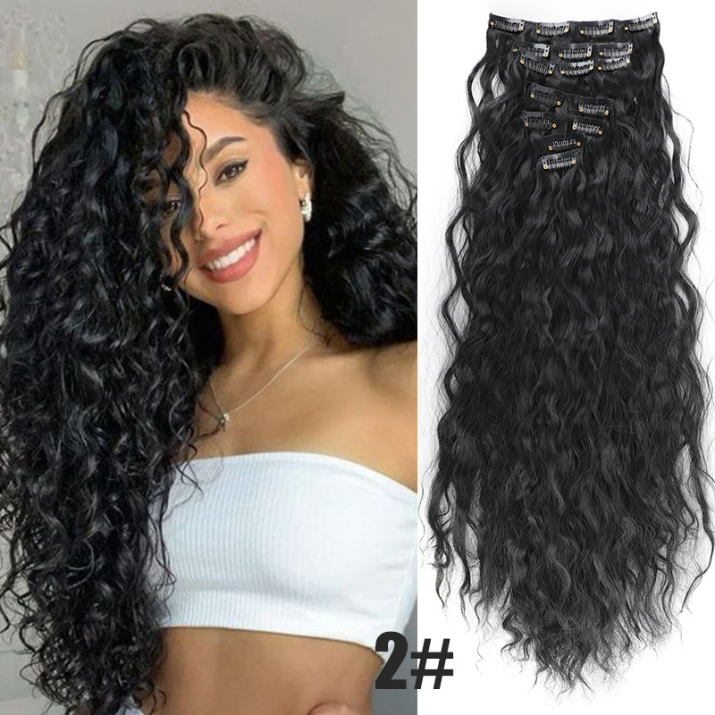 Perika, set od 7 komada SW302, vlakna otporna na visoke temperature, mehanička obrada, bojenje bez topline, voluminozna perika