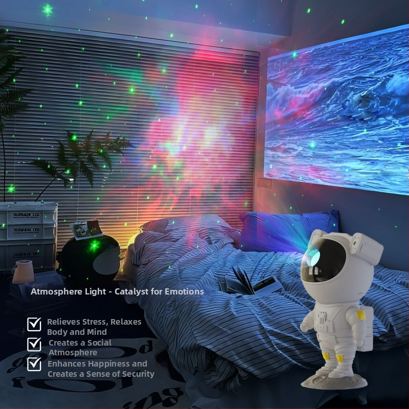 Lampa projekcije zvijezdanog neba u stilu astronauta, Bluetooth zvučnik, USB napajanje, daljinski upravljač