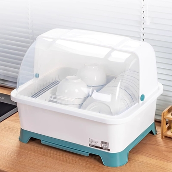 Плотна поставка за съдове с капак, мултифункционална пластмасова организация за чинии и прибори, скандинавски стил, пусната през 2025 г.