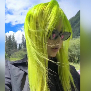 Perika u stilu zvjezdane mode s bangs, vlakno visoke temperature, univerzalna prilagodba, modifikacija oblika lica