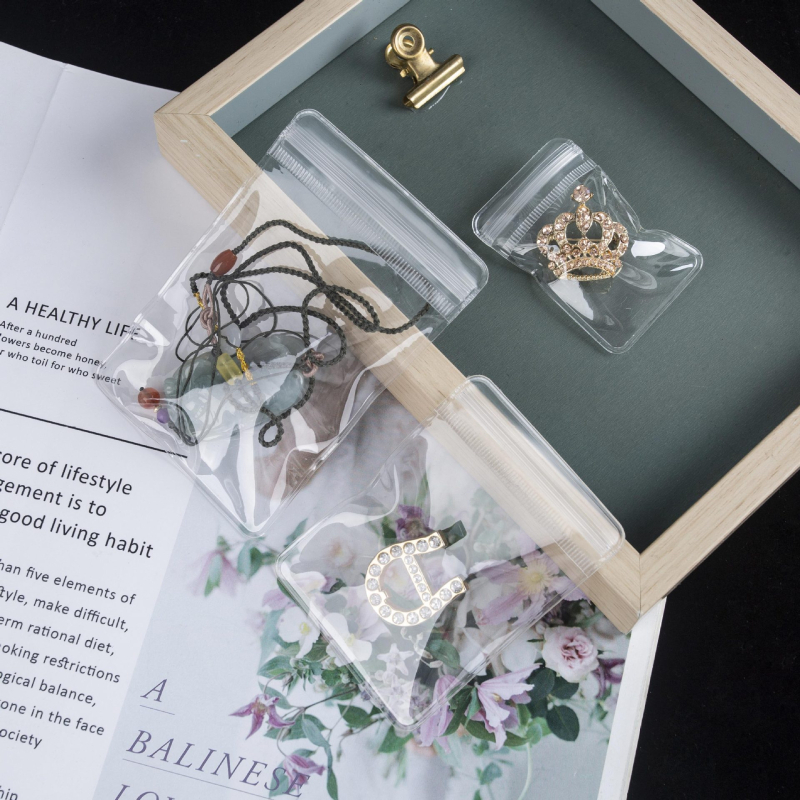 Samozatvarna vrećica za nakit od nefrita, debeli PVC, visoka propusnost, prilagodljiva duljina brtve, Yiwu Zhihui Packaging