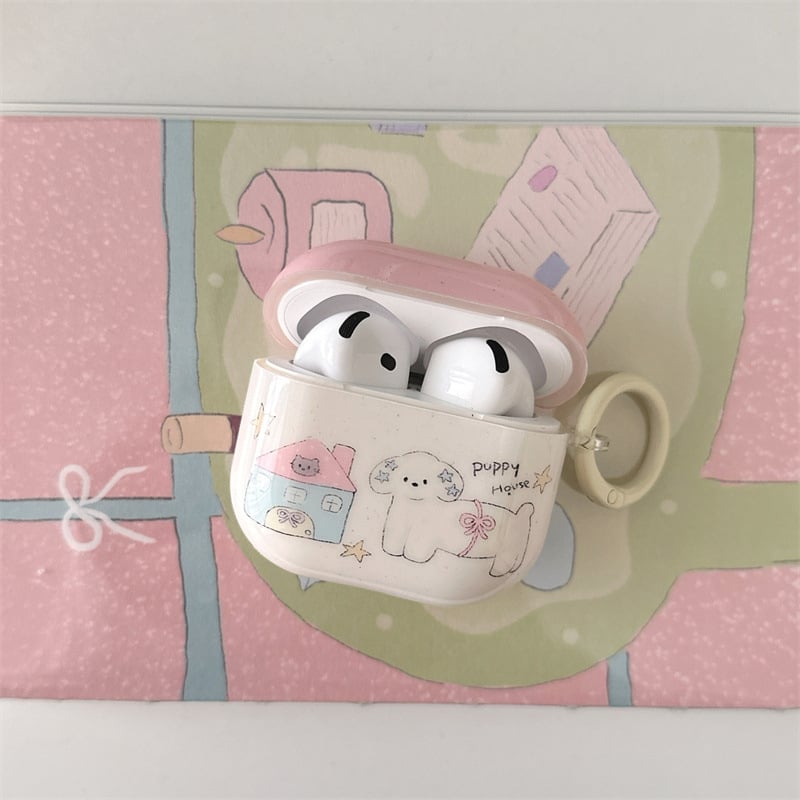 Silikonska zaštitna futrola s motivom slatkog psa i zvjezdice za AirPods Pro 1./2. generacije te AirPods 3./4. generacije