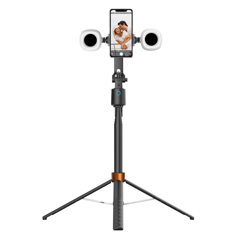 AI stabilizátor pre smartfón s 4‑osovým gimbalom a Bluetooth selfie tyčou, sledovanie tváre, 360° pan/tilt, rozťahovací s vstavaným LED svetlom