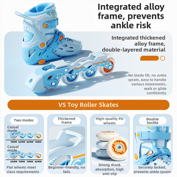 Korčule na kolieskach s hornou PU+ sieťkou, PU kolieska, jednoradové kolieska, podrážka z TPR