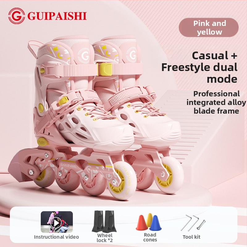 Korčule na kolieskach s hornou PU+ sieťkou, PU kolieska, jednoradové kolieska, podrážka z TPR