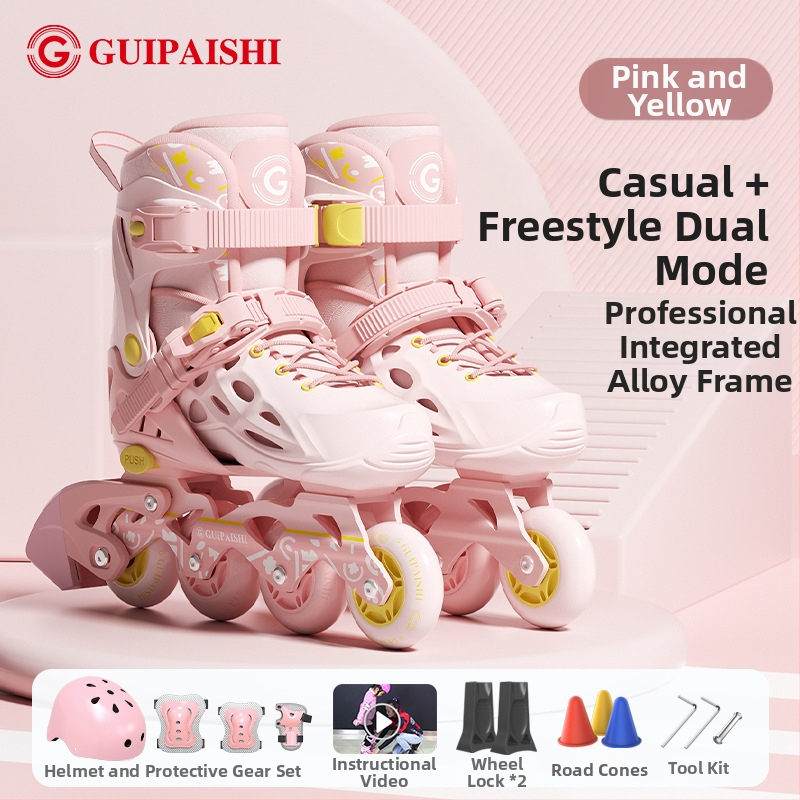 Korčule na kolieskach s hornou PU+ sieťkou, PU kolieska, jednoradové kolieska, podrážka z TPR