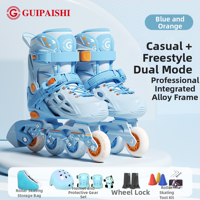 Korčule na kolieskach s hornou PU+ sieťkou, PU kolieska, jednoradové kolieska, podrážka z TPR