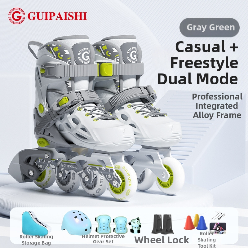 Korčule na kolieskach s hornou PU+ sieťkou, PU kolieska, jednoradové kolieska, podrážka z TPR