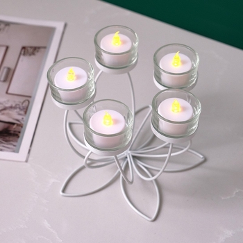 Željezni svijećnjak - romantična rekvizita za večeru, dekor stolne blagovaonice, moderan kreativni dizajn spavaće sobe, stil lagani luksuz, lansiranje 2021, podrijetlo Guizhou