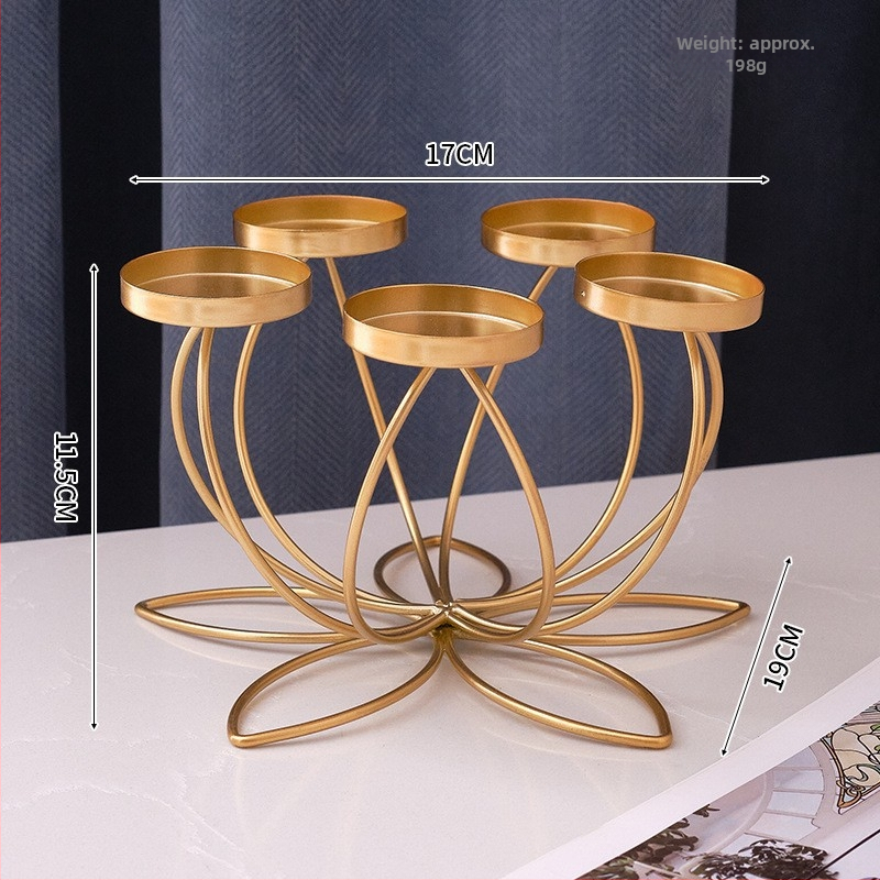 Željezni svijećnjak - romantična rekvizita za večeru, dekor stolne blagovaonice, moderan kreativni dizajn spavaće sobe, stil lagani luksuz, lansiranje 2021, podrijetlo Guizhou