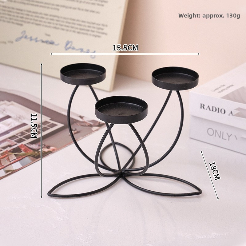 Željezni svijećnjak - romantična rekvizita za večeru, dekor stolne blagovaonice, moderan kreativni dizajn spavaće sobe, stil lagani luksuz, lansiranje 2021, podrijetlo Guizhou