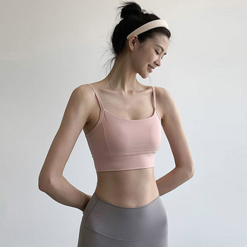 Ženski joga top za oblikovanje leđa, slim fit, kratka duljina, dvostrani materijal 220 g, 80% najlon 20% spandeks, brzo suši i prozračan