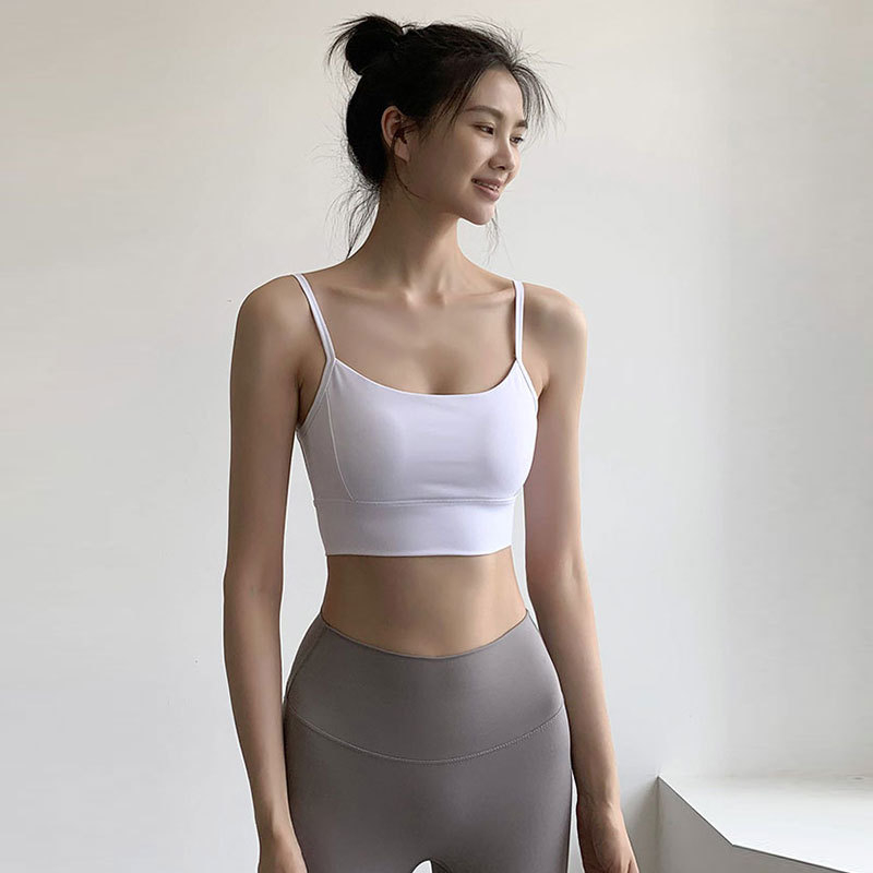 Ženski joga top za oblikovanje leđa, slim fit, kratka duljina, dvostrani materijal 220 g, 80% najlon 20% spandeks, brzo suši i prozračan