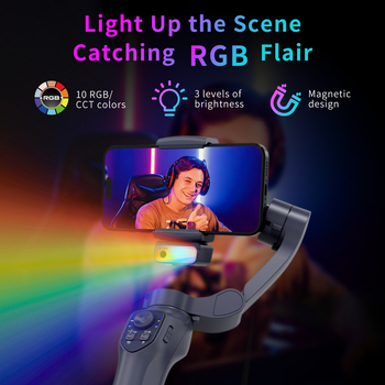 Comitok стабилизатор за мобилен телефон, ръчен сгъваем гимбал, анти-трептене, Bluetooth, ABS конструкция