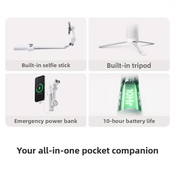 Insta360 Flow 2 стабилизатор за телефон с AI проследяване, преносим, Bluetooth, ABS корпус