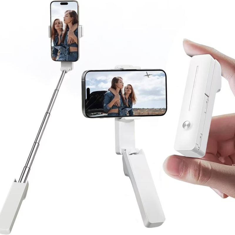 Bluetooth selfie štap, sklopiv, kompaktan i prenosan za vanjska putovanja, s daljinskim upravljačem