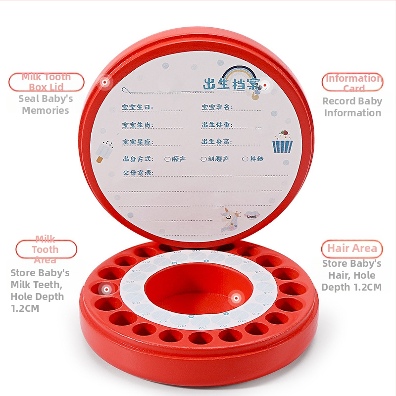 Drvena kutija za sjećanje na mliječne zube - DIY zbirka zuba, Handsome Dog, Zhejiang Yunhe podrijetlo