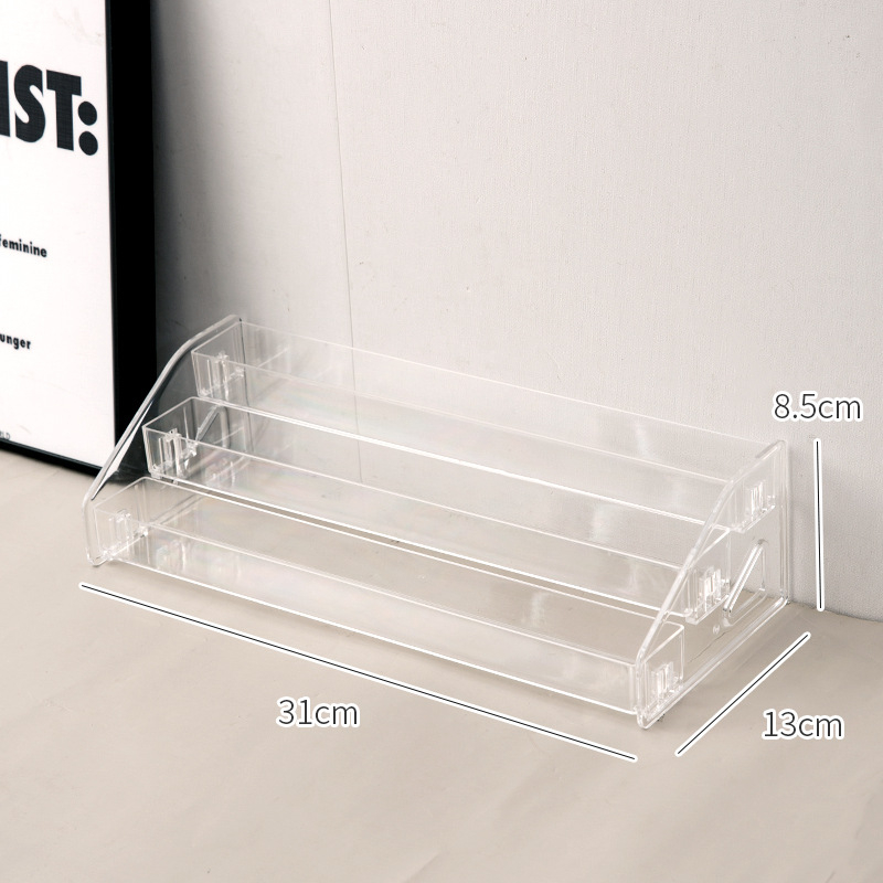 Stolni izložbeni stalak za pohranu, 7-stupanjski plastični stalak, montaža, moderan minimalistički dizajn