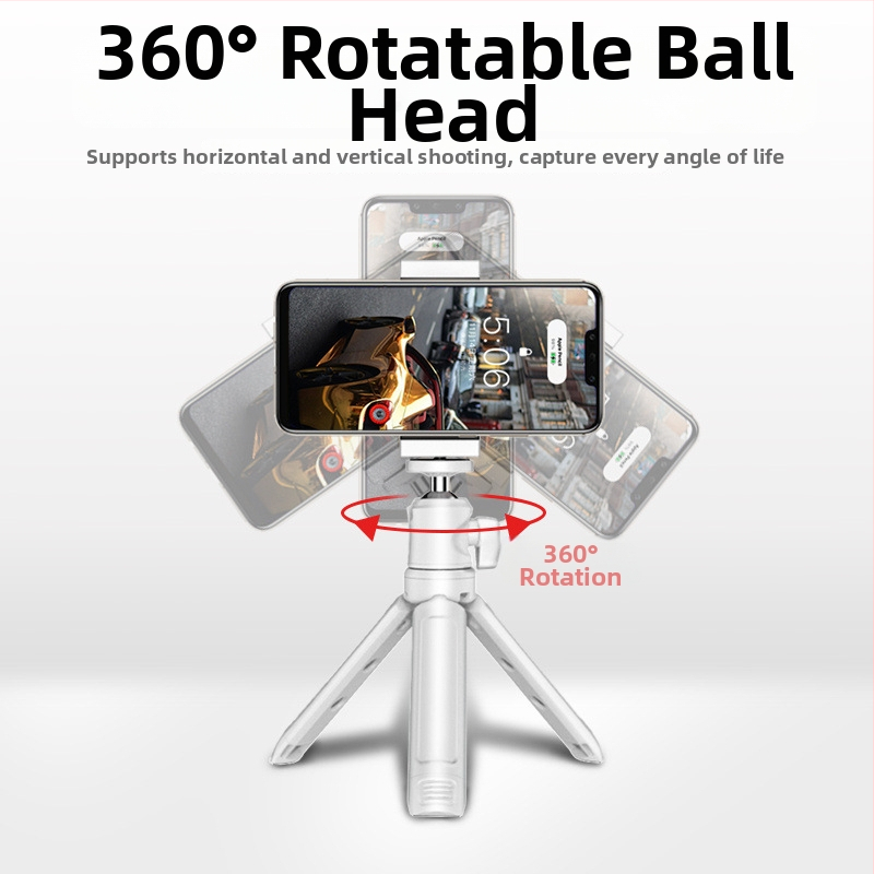 Мини десктоп стабилизатор за телефон/гимбал с 360° въртене, портативен и ръчен, метална конструкция; Bluetooth поддръжка; дистанционно включено