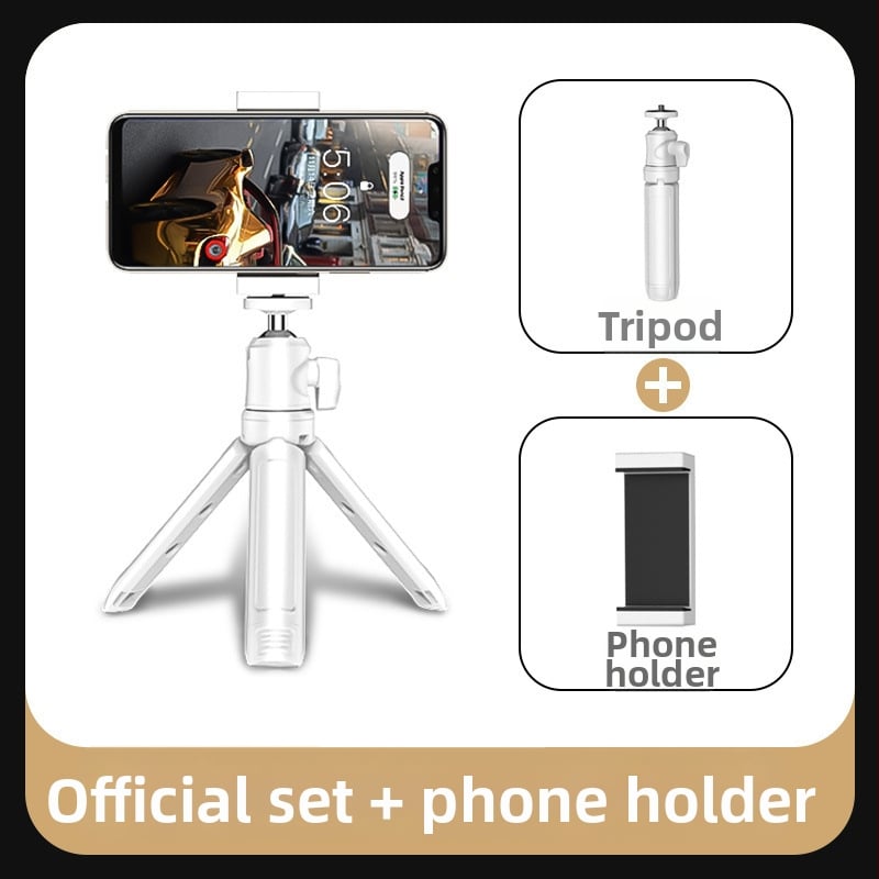 Мини десктоп стабилизатор за телефон/гимбал с 360° въртене, портативен и ръчен, метална конструкция; Bluetooth поддръжка; дистанционно включено