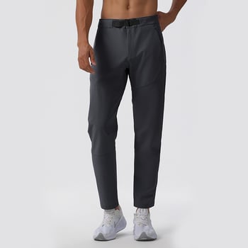Pantaloni de exterior uscați rapid pentru bărbați – țesătură din amestec de fibre chimice; vară și primăvară; pentru alergare și fitness